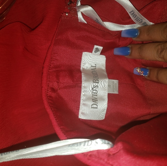 NWT Red David's Bridal  Dress - Picture 3 of 4